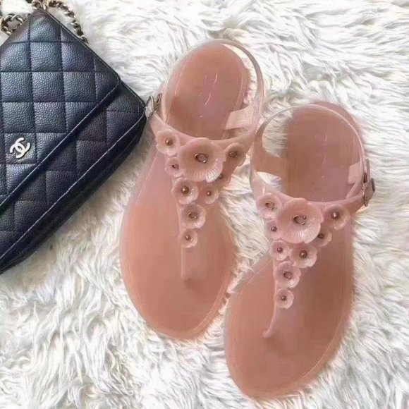 NEW Women’s COACH Tea Rose Jelly Sandals - Picture 1 of 4